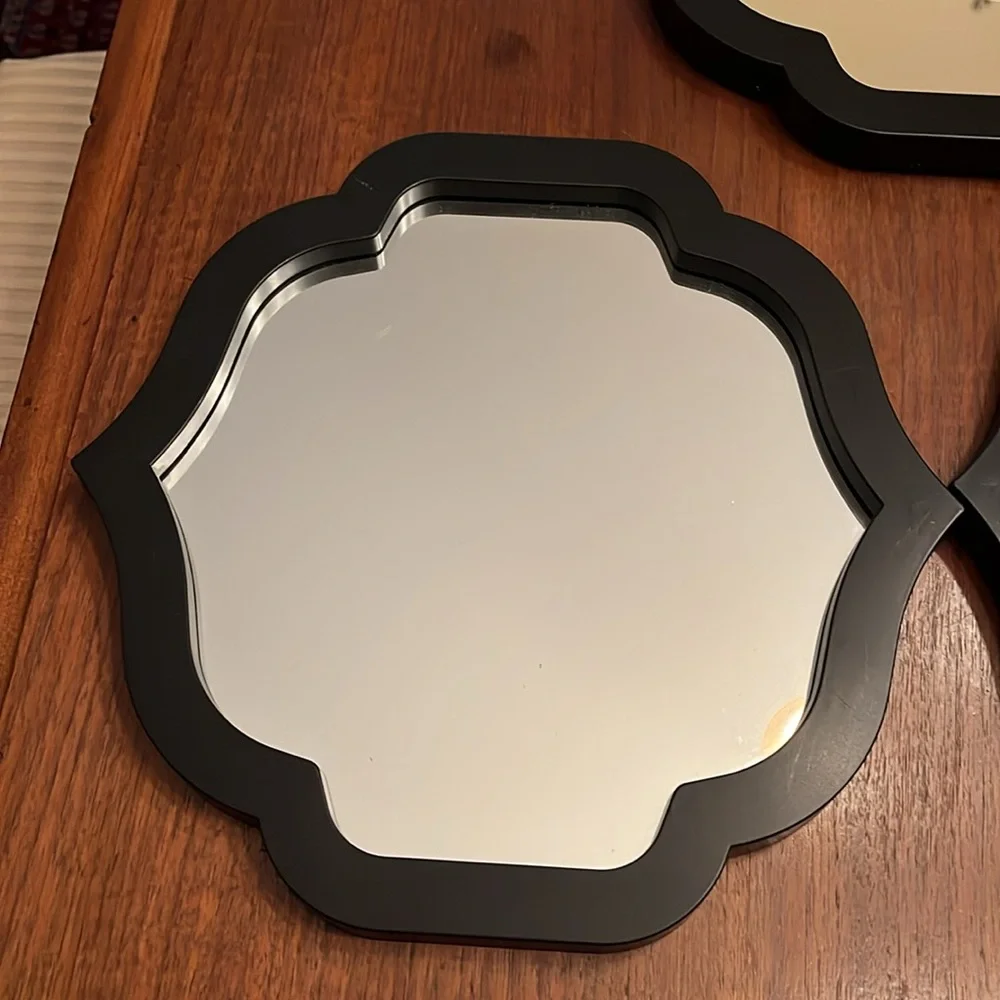 Black Framed Wall Mirrors Set